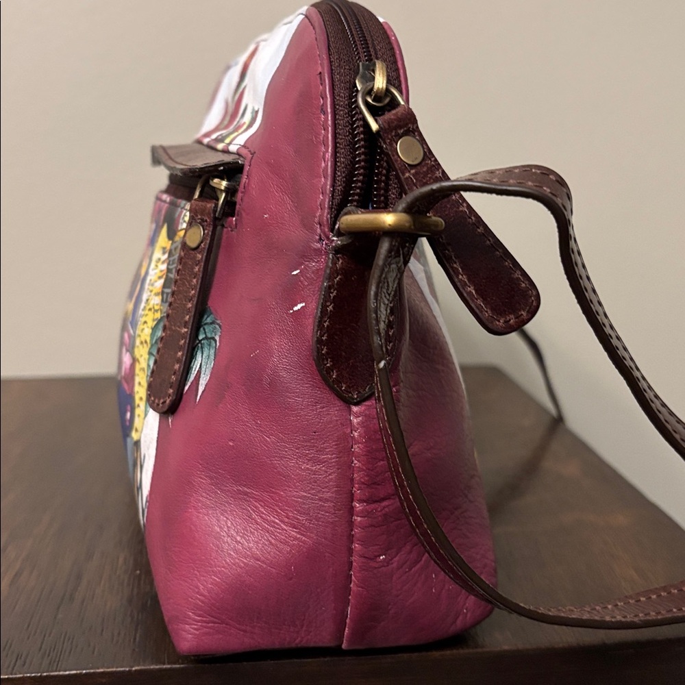 Rare Sharif Hand-painted Canadian Images Crossbody Bag - Picture 5 of 8